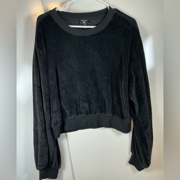 True Religion Black Velvet Sweatshirt - Picture 2 of 5